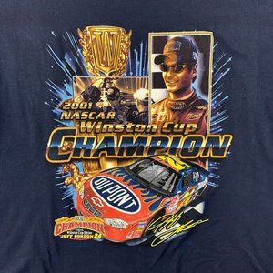 NASCAR 2001 Winston Cup Champion Jeff Gordon Mens Size XXL Navy T-Shirt Vintage